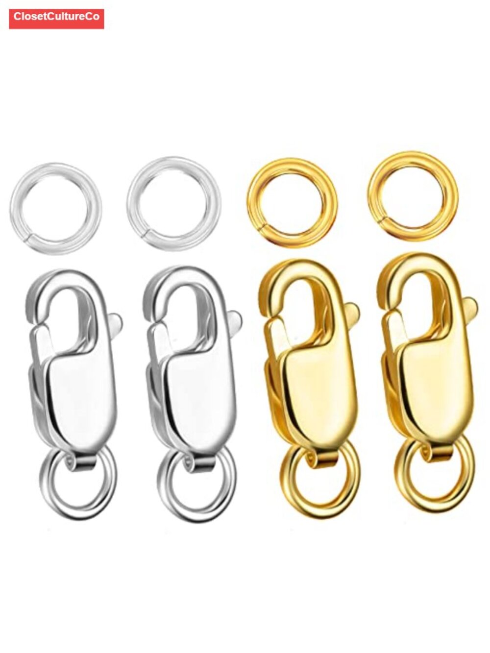 Lobster Claw Clasp 14K Gold Silver Plated Necklace Clasps Jewelry Making